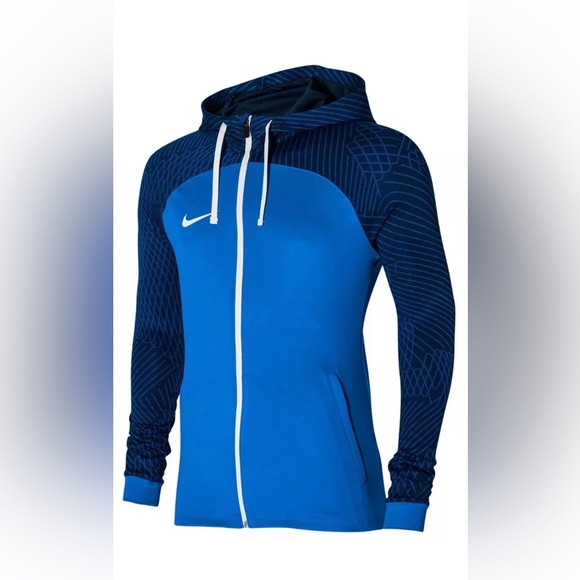 Nike Dri-Fit Strike 23 Hooded Soccer Track Jacket Blue DR2571-463 Men's M - Picture 1 of 4